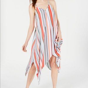 Bar III | Friednly Stripe Maxi Dress | Handkerchief Hem | Pastel | NWT | XL